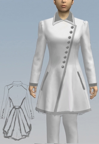 Victorian Inspired Side Button Coat