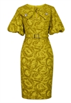 Jacquard Tie Cut-out Dress