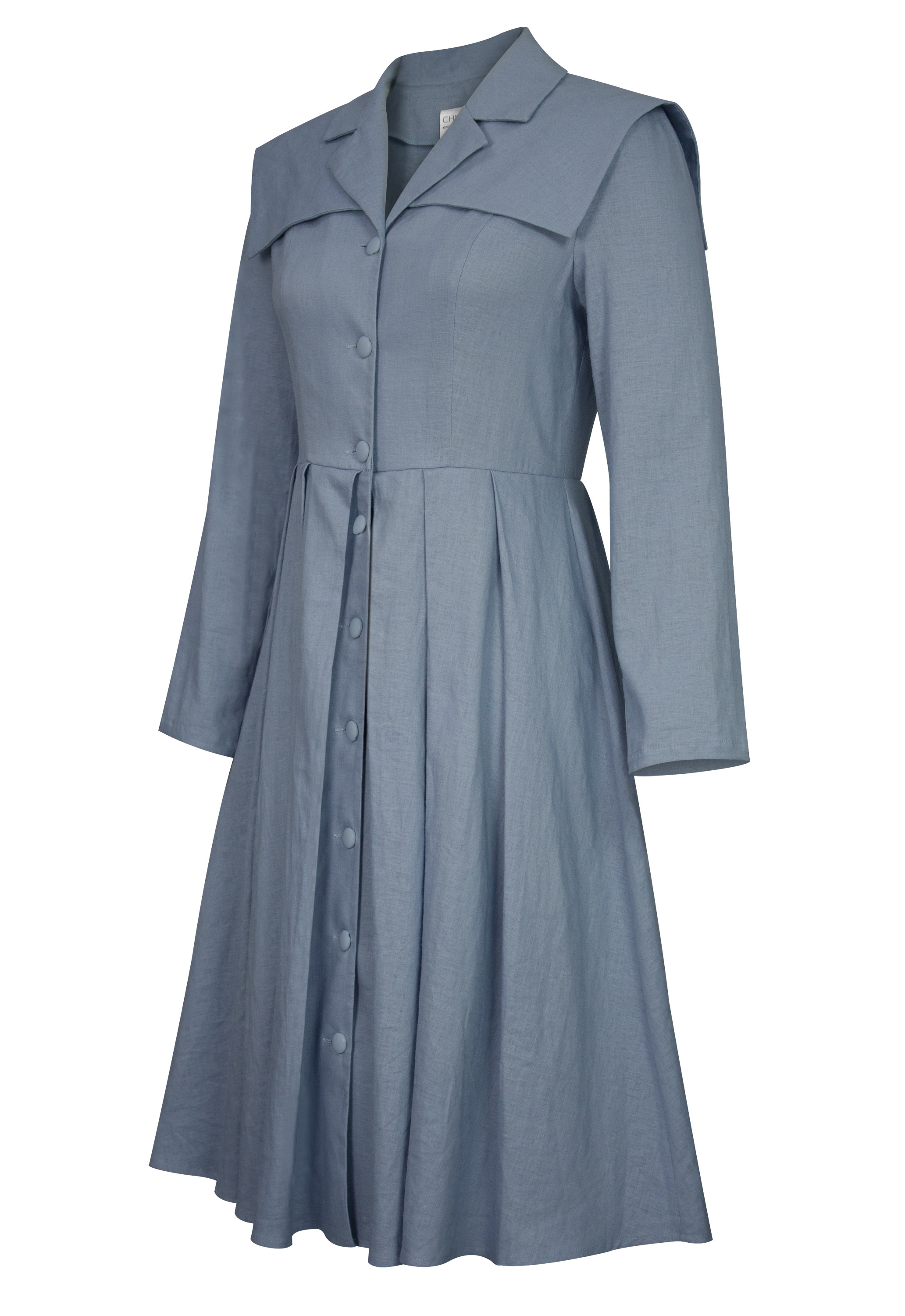 Linen Panel Shirtdress