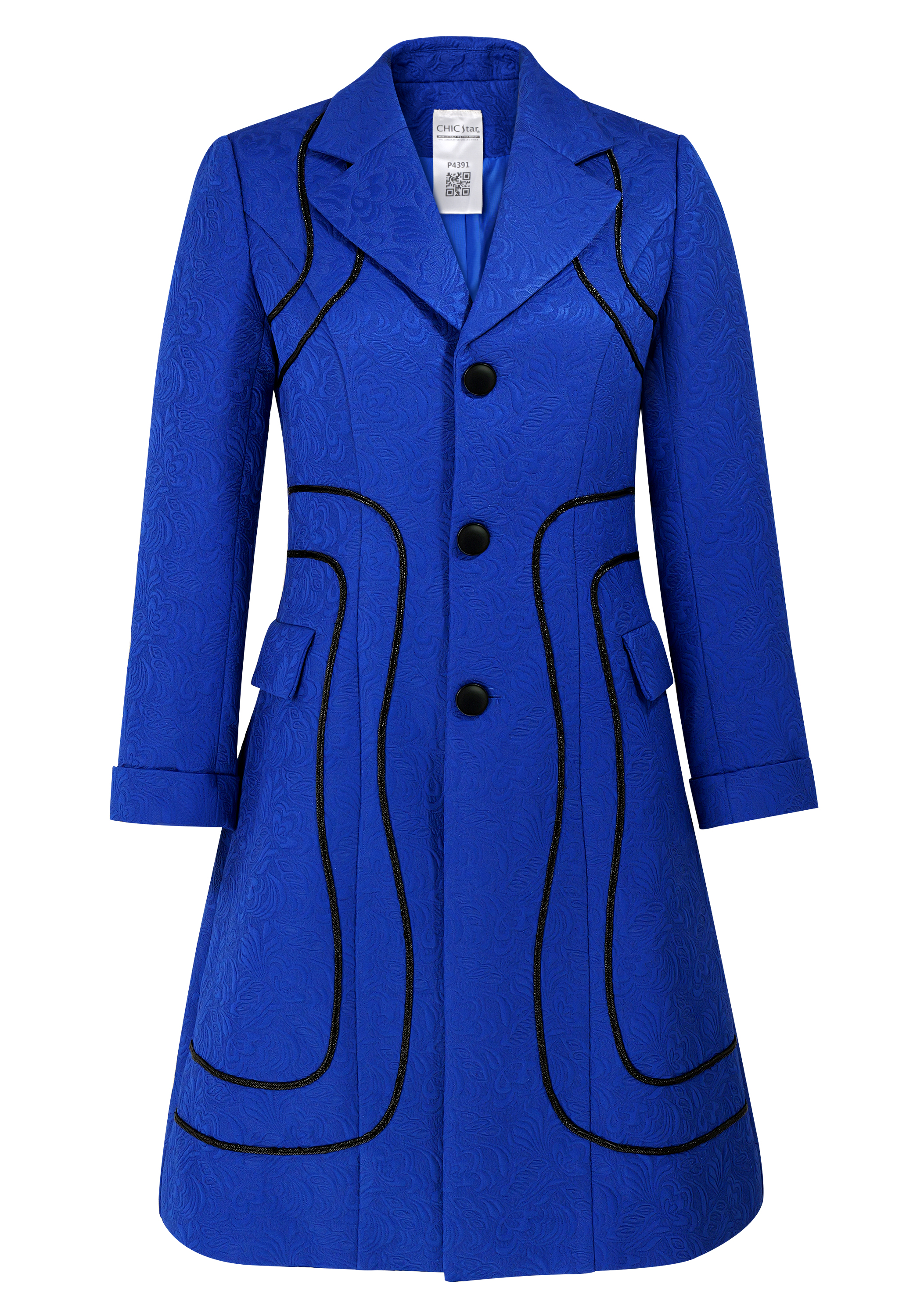 Trims Jacquard Coat