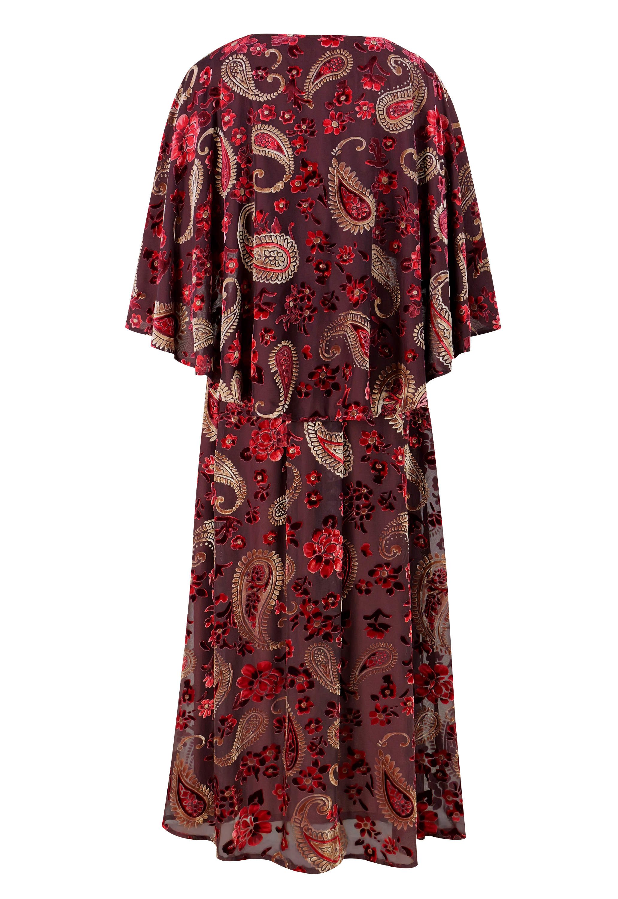 Viscose Burn-out Poncho Dress