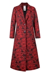 Embossed Jacquard Straight Coat