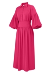 Ruffle-Sleeve Maxi Dress