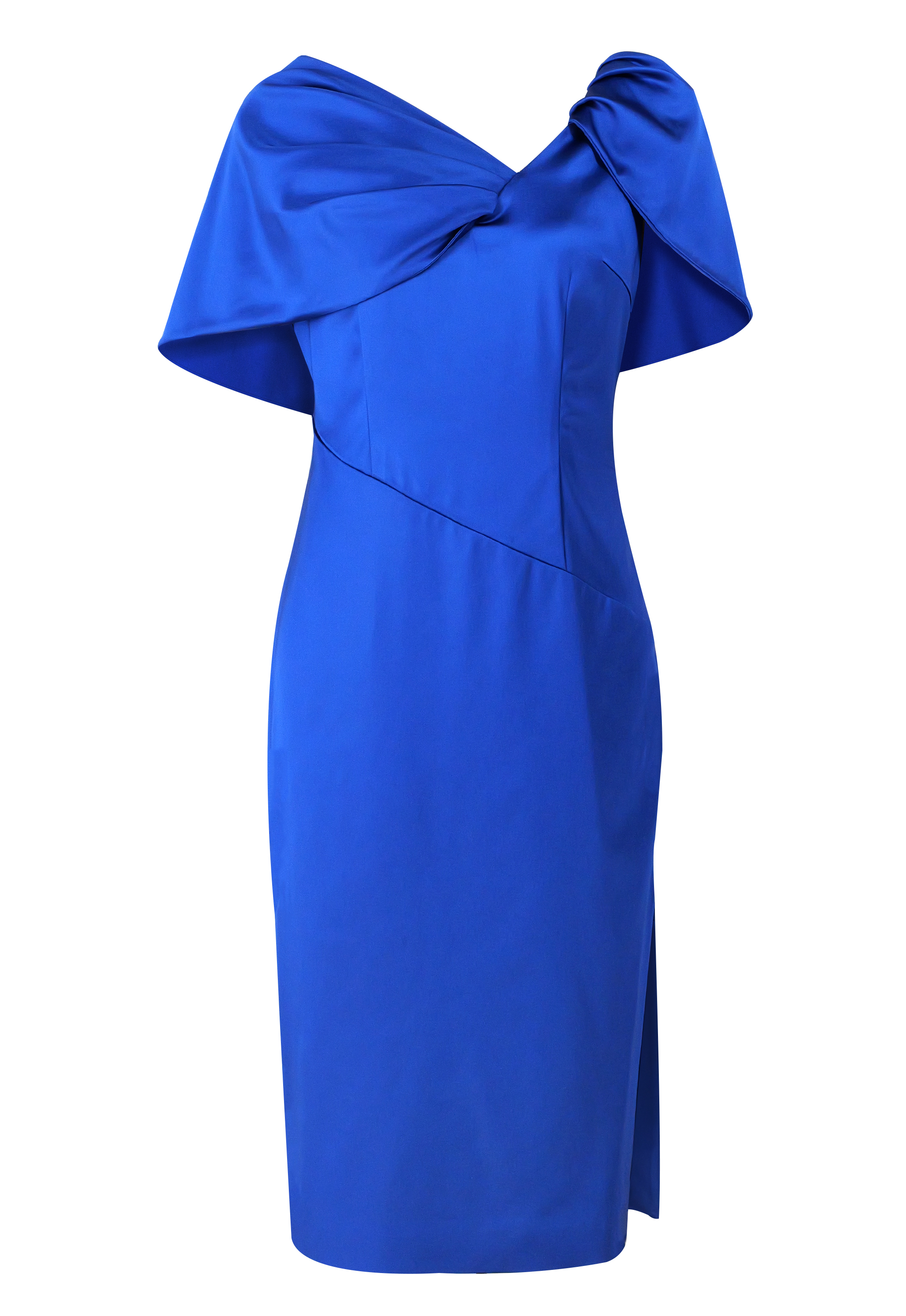 Acetate Drape Asymmetric Dress