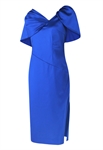 Acetate Drape Asymmetric Dress