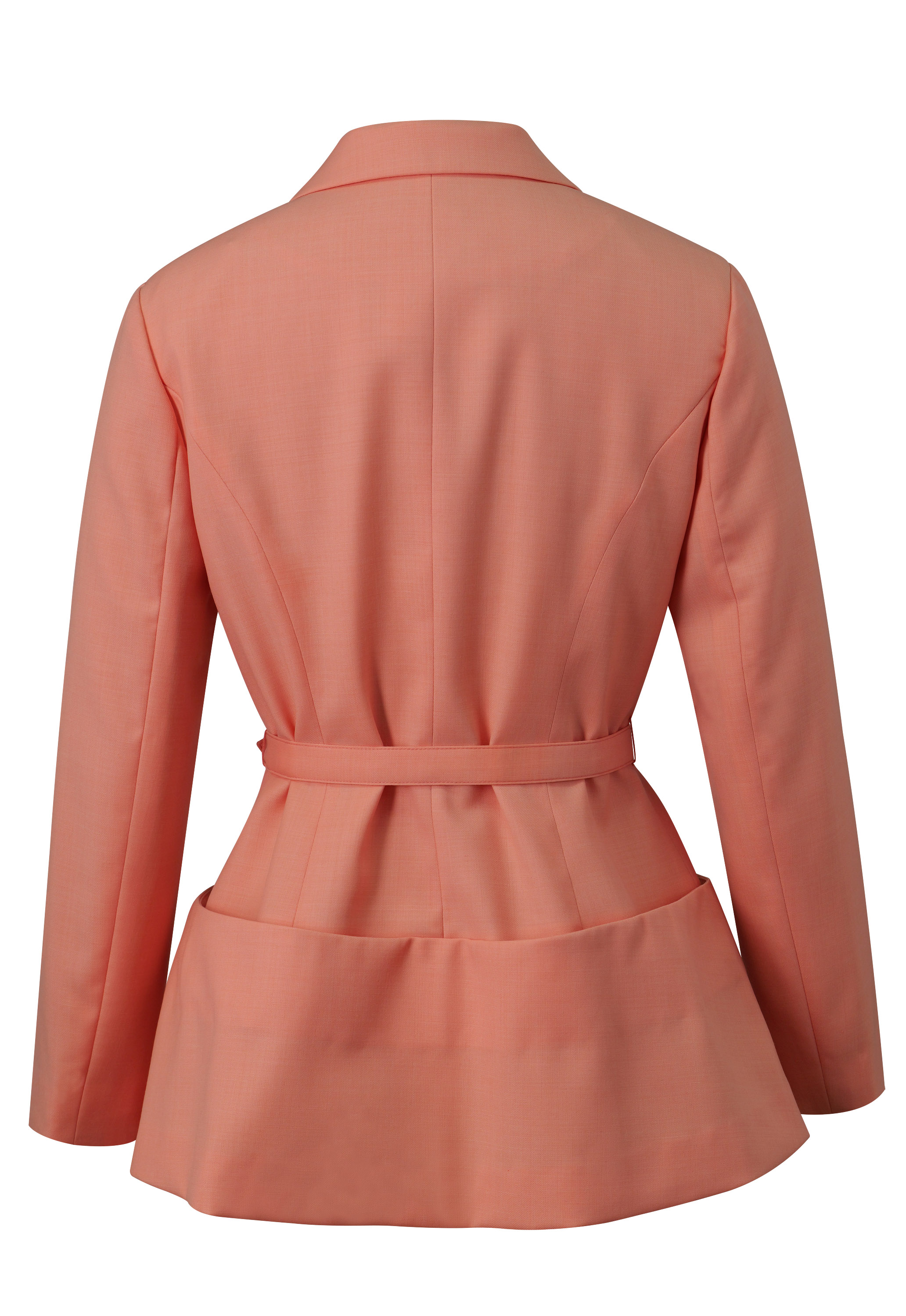 Wool Peplum-Pocket Blazer