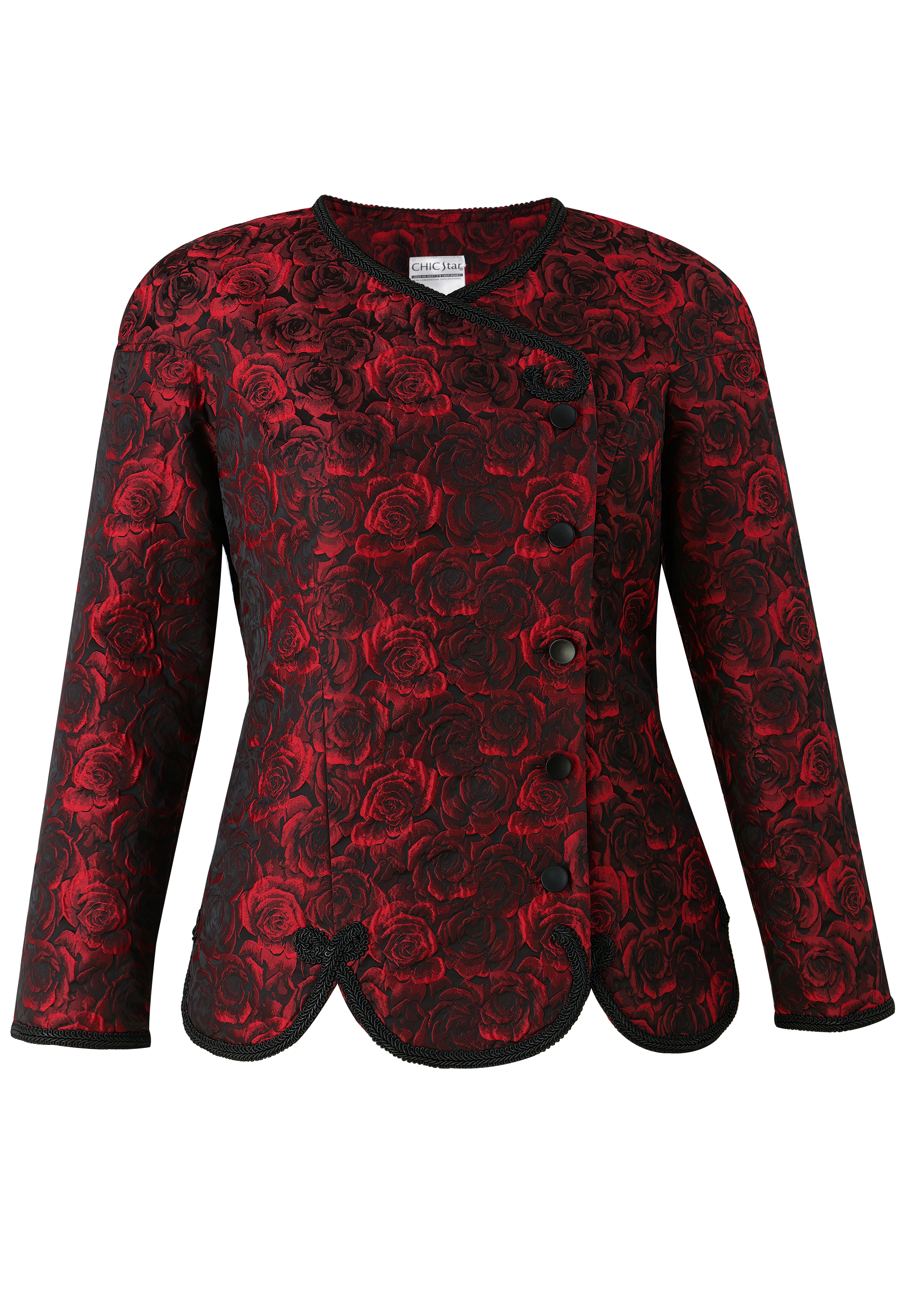 Embossed Jacquard Blazer Jacket