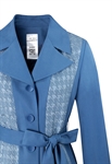 Jacquard-trim Coat Jacket